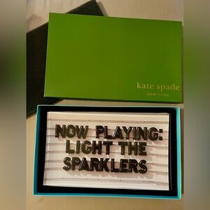 Kate Spade Lenox Glass Tray: “Now Playing: Light The Sparklers”
